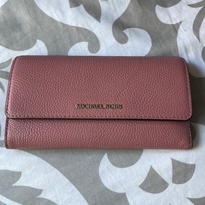 Michael Kors pink wallet. Gently used, lots of life left